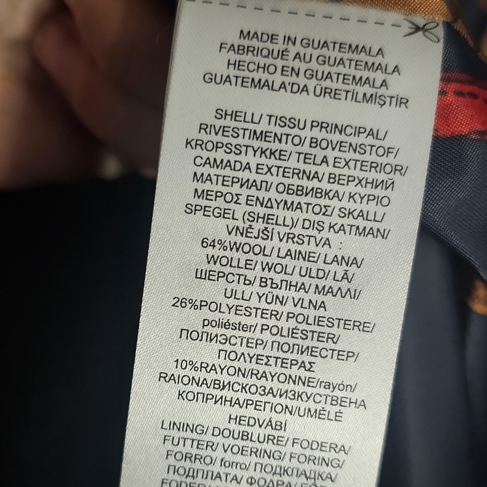 Ralph Lauren Alecia Regal Navy Coat Gold Crest Size 14 - Picture 10 of 11